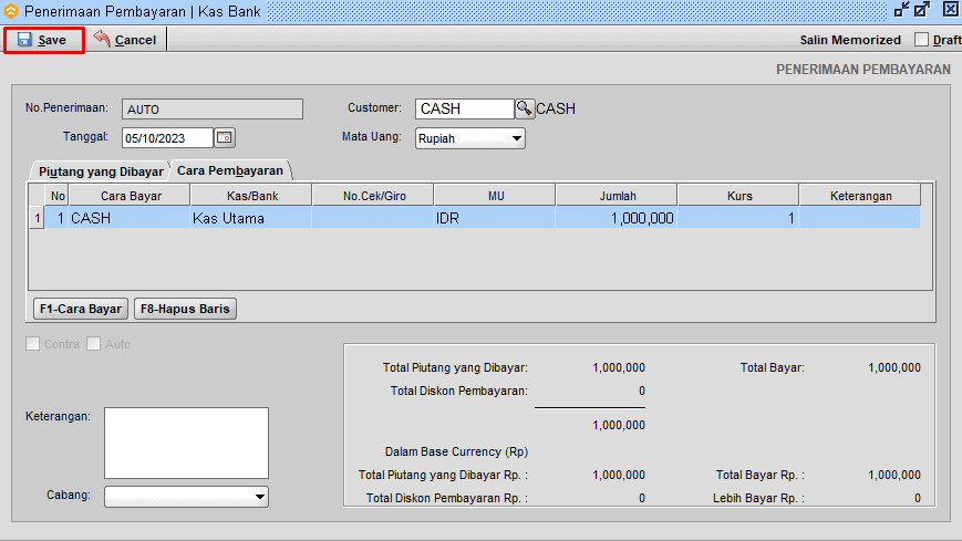 Input Modal Tambahan Owner/Pemilik - Beeaccounting