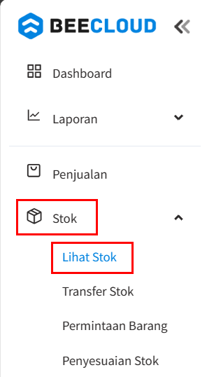 ara mengetahui QTY On PO Beecloud 3.0, di Akses Menu Stok