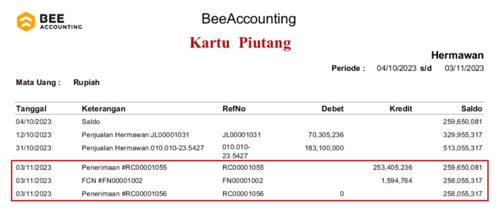 Lebih Bayar Menjadi Nota Potong Piutang Beeaccounting