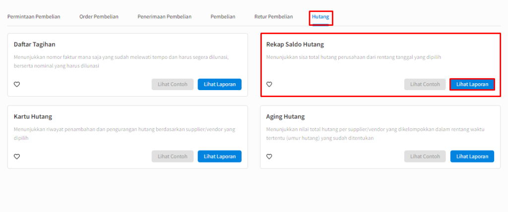 Cara Melihat Laporan Saldo Hutang Supplier Beecloud 3.0