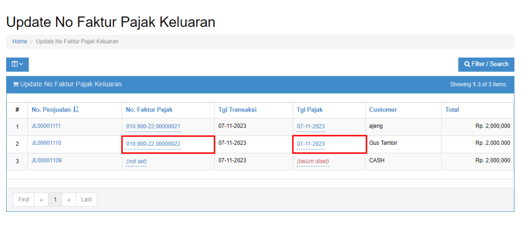 Cara Update Nomor Faktur Pajak Keluaran Beecloud