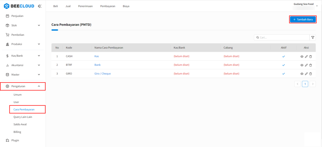 Menambah Cara Pembayaran Beecloud 3.0