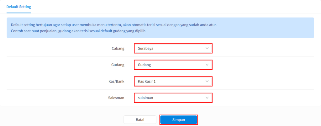 Cara Setting Default User Beecloud 3.0