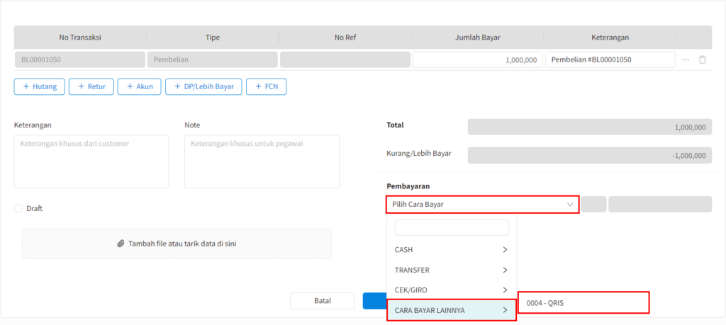 Cara Penggunaan Cara Pembayaran Tambahan Beecloud 3.0