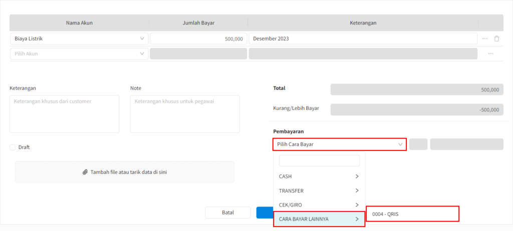 Cara Penggunaan Cara Pembayaran Tambahan Beecloud 3.0