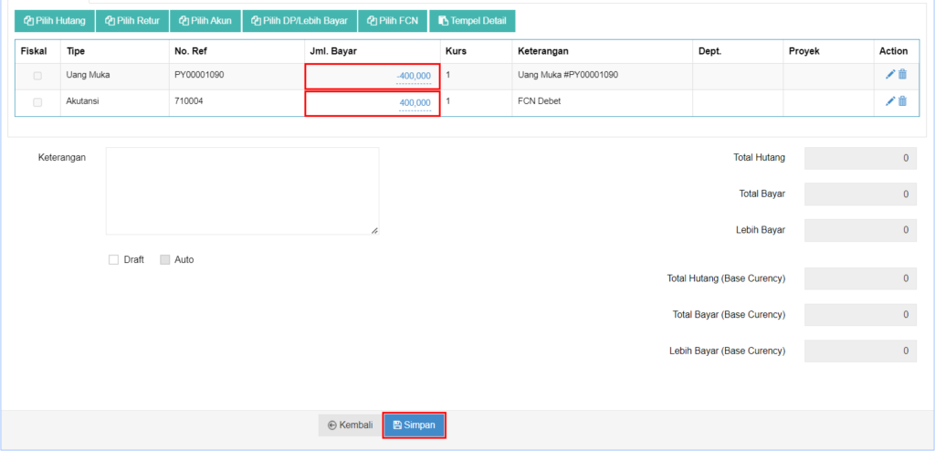 Cara Lebih Bayar Menjadi Nota Potong Hutang Beecloud