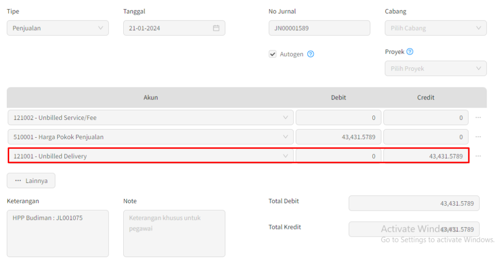 Kegunaan Akun Unbilled Receive dan Unbilled Delivery di Beecloud 3.0