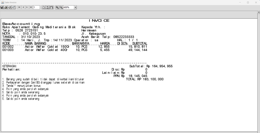 Cara Menambah Catatan Nota (Text Report) Beeaccounting