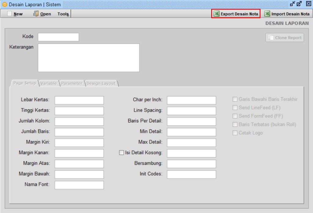 Cara Export dan Import Desain Laporan (Text Report) Beeaccounting