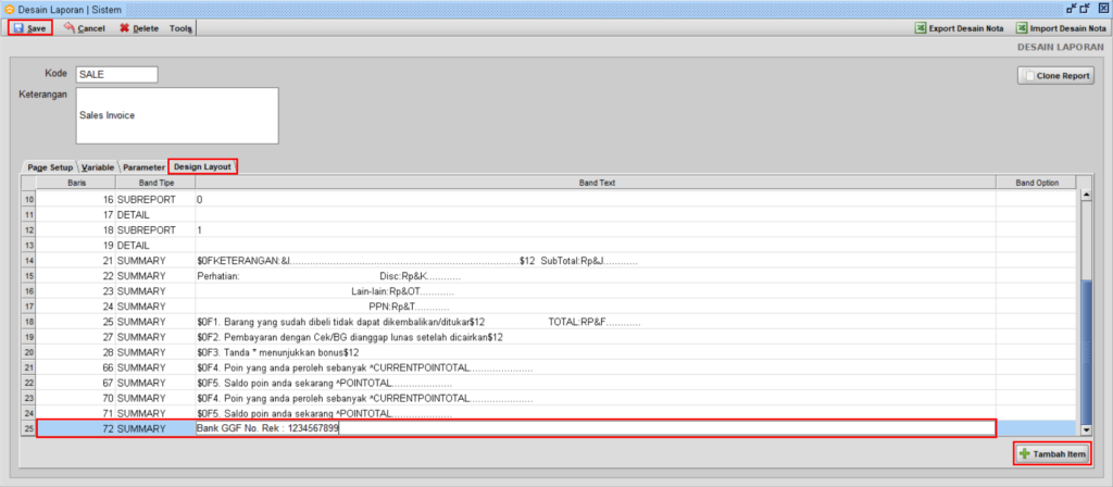 Cara Menambah Catatan Nota (Text Report) Beeaccounting