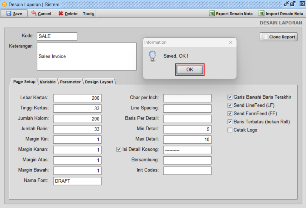 Cara Merubah Isi Detail Kosong Nota (Text Report) Beeaccounting