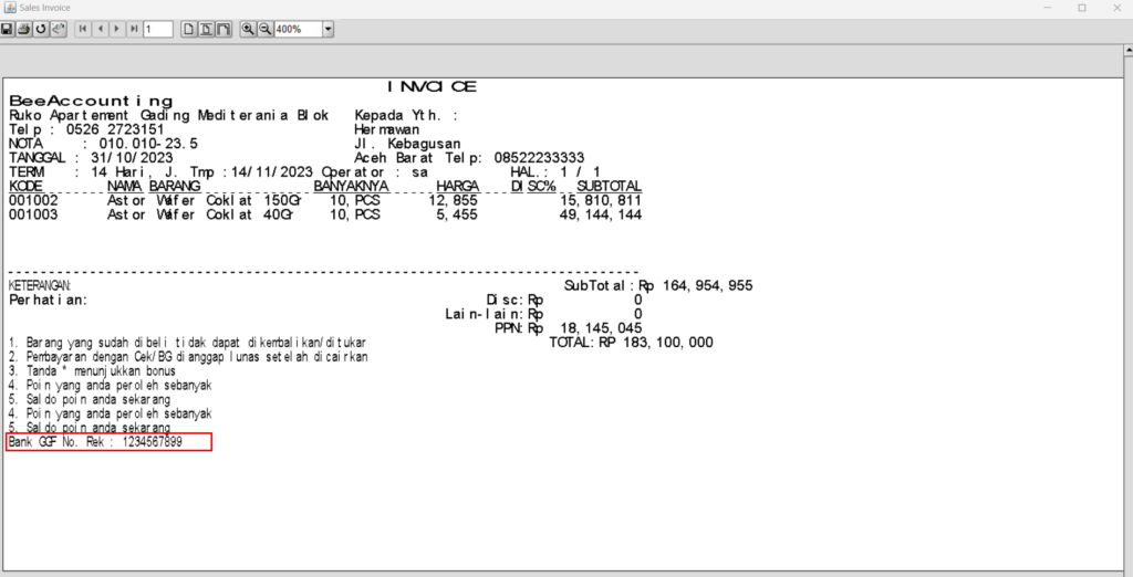 Cara Menambah Catatan Nota (Text Report) Beeaccounting