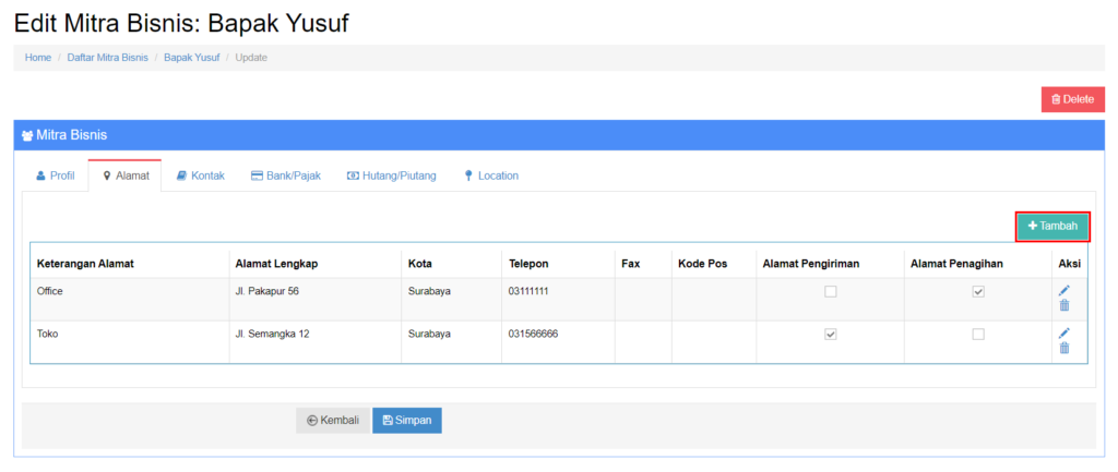 Cara Menambah Alamat Pengiriman Beecloud