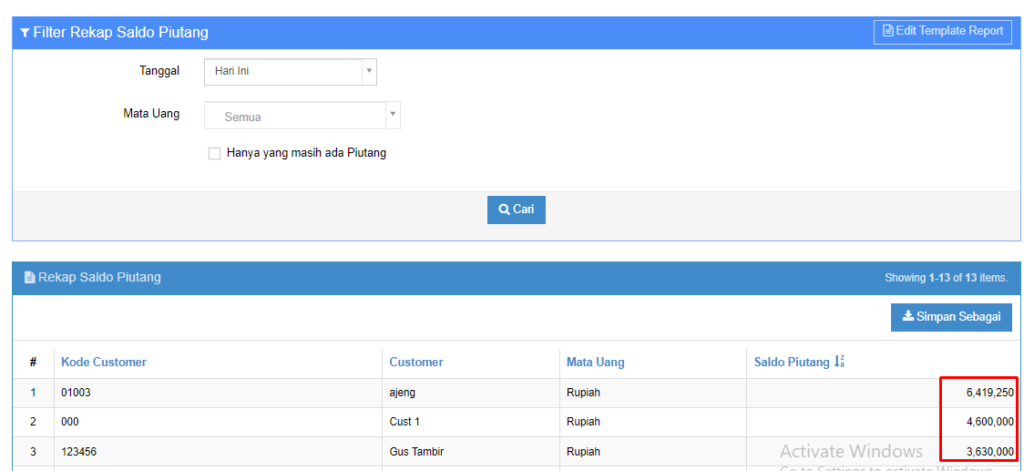 Cara Melihat Laporan Saldo Piutang Customer Beecloud