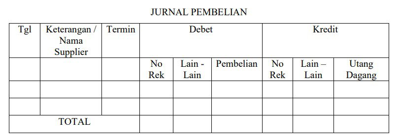 Format Jurnal Pembelian