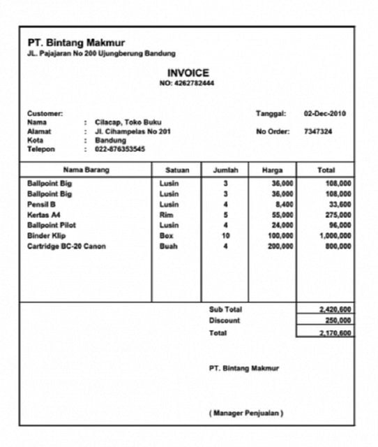 Invoice Barang