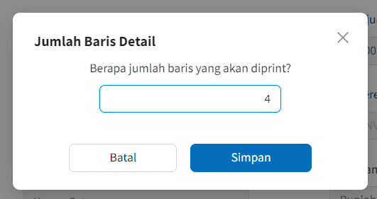 Update Maret 2024 Dialog Jumlah Baris Detail