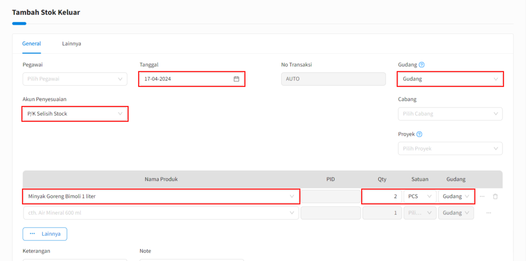 Cara Input Barang Rusak atau Hilang Beecloud 3.0