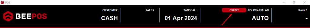 Daftar Transaksi, Void dan Reprint Transaksi Penjualan Kredit Beepos Desktop