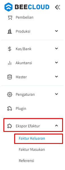 Ekspor Efaktur Faktur Keluaran Beecloud 3.0