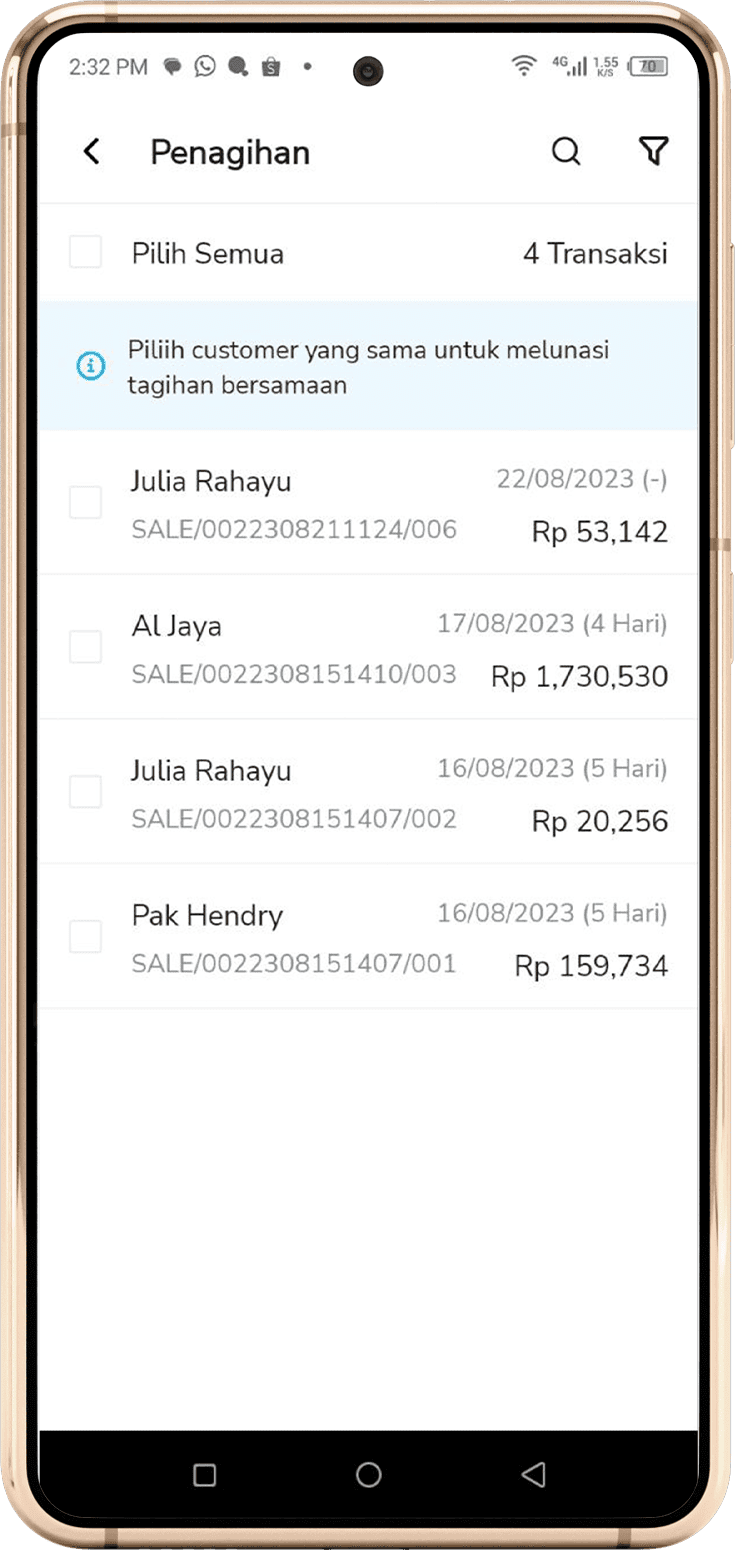 Aplikasi Sales Lapangan Som 2023 List Penagihan