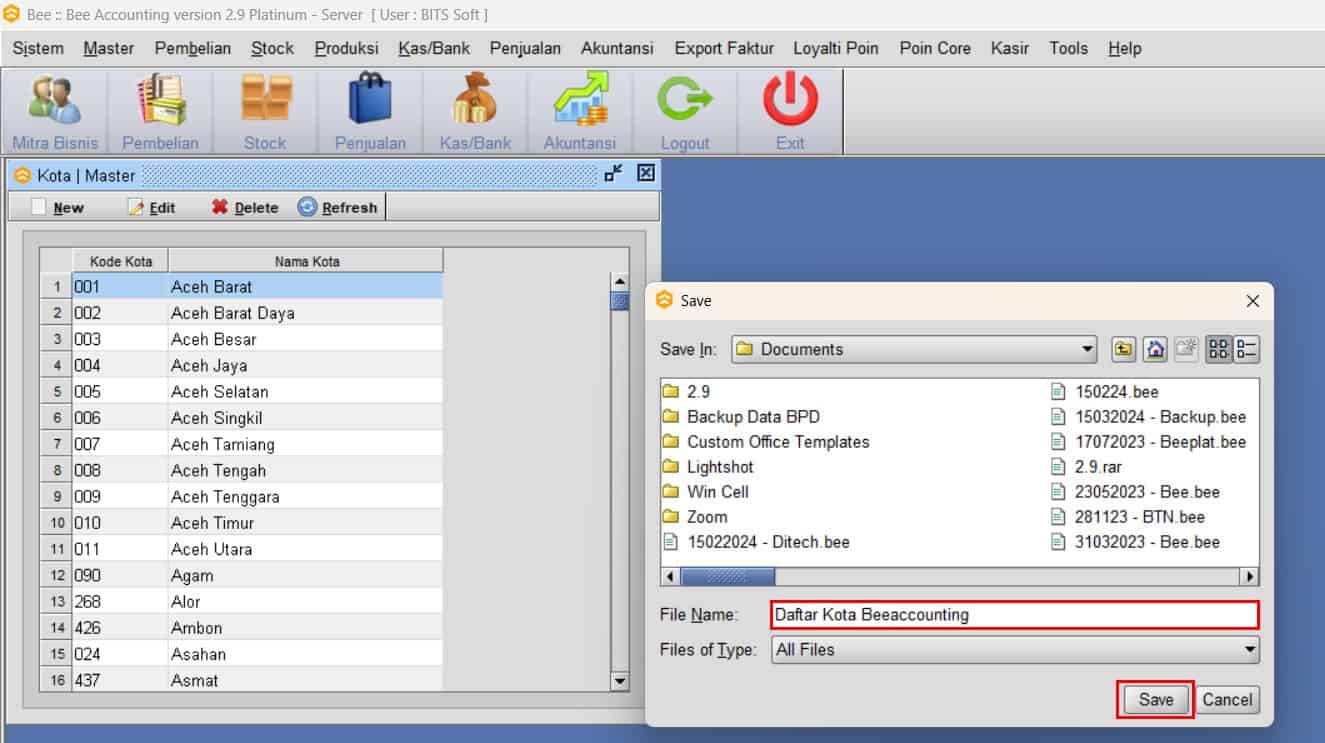 Beri Nama File Dan Klik Save
