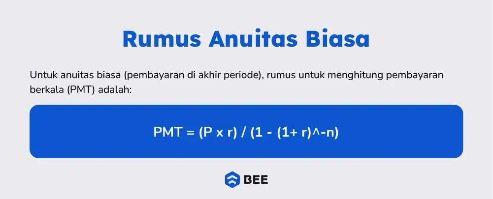 Rumus Anuitas Biasa
