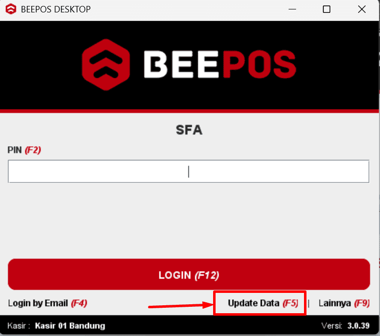 Gambar 4 . Update Data Beepos Desktop