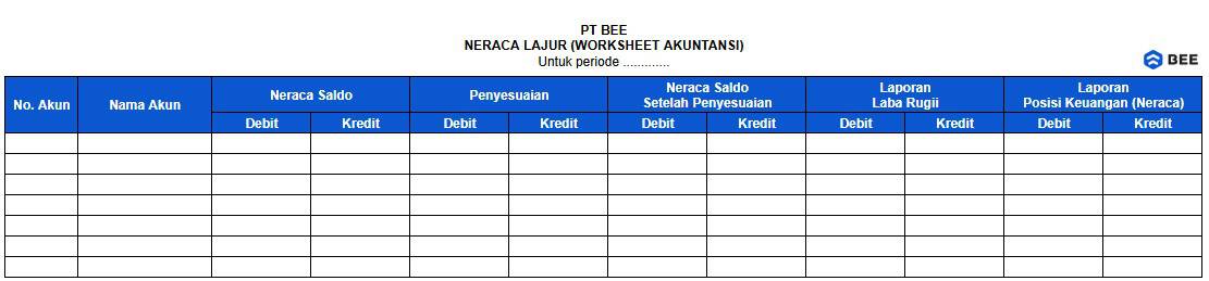 Download Contoh Worksheet Akuntansi Format Excel GRATIS