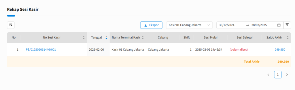 Laporan Rekap Sesi Kasir di Beecloud 3.0