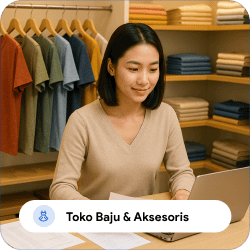 Contoh Ilustrasi Usaha Toko Baju Distro