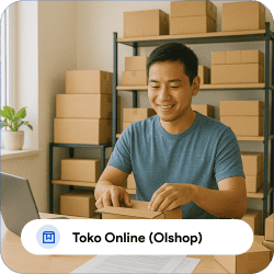 Contoh Ilustrasi Usaha Toko Online Shop