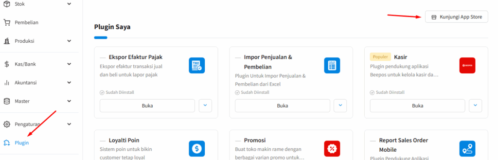 Gambar 1 Plugin Produk Per Cabang