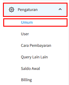 Gambar 1. Masuk Pengaturan