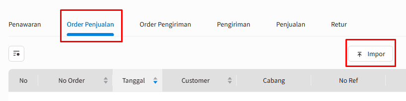 Gambar 1 import Order Penjualan