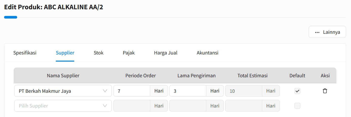 Update Mei 2025 Supplier Pada Produk