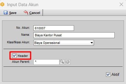 Cara Membuat Master Akun Header dan Sub Akun Beeaccounting
