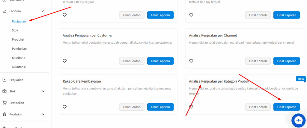 Gambar 1 Cara Melihat Analisa Penjualan Per Kategori Produk Beecloud 3.0