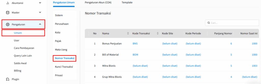 Gambar 3.masuk Menu No Transaksi