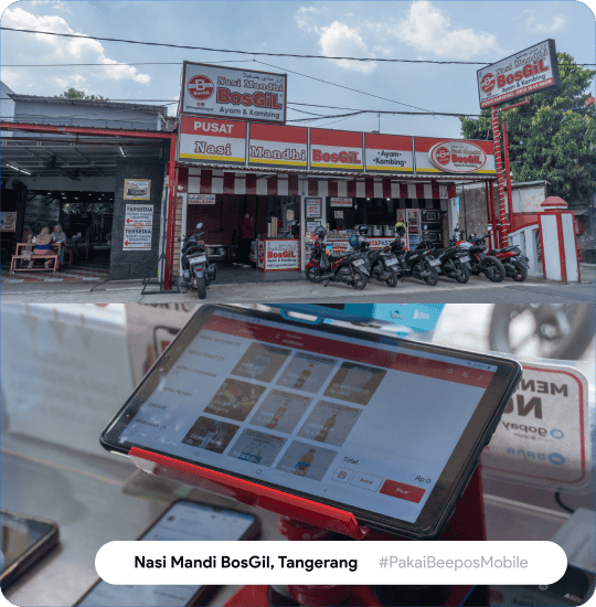 Nasi Mandhi Bosgil Pakai Aplikasi Kasir Beepos Mobile