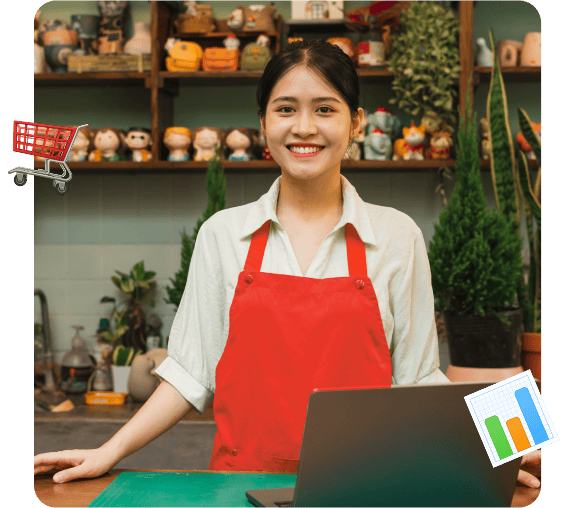 Ilustrasi Cafe Pakai Aplikasi Kasir Pos