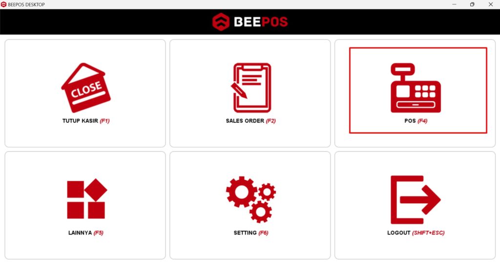 Pilih menu 'POS' pada Beepos Desktop