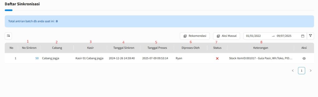 Daftar Sinkronisasi Beecloud 3.0