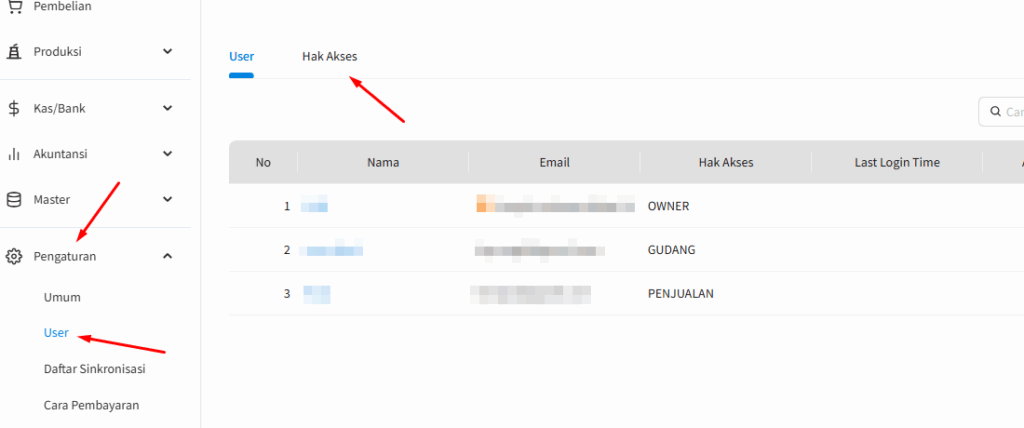 Gambar 1 Setting Hak Akses Beepos Di Beecloud 3.0