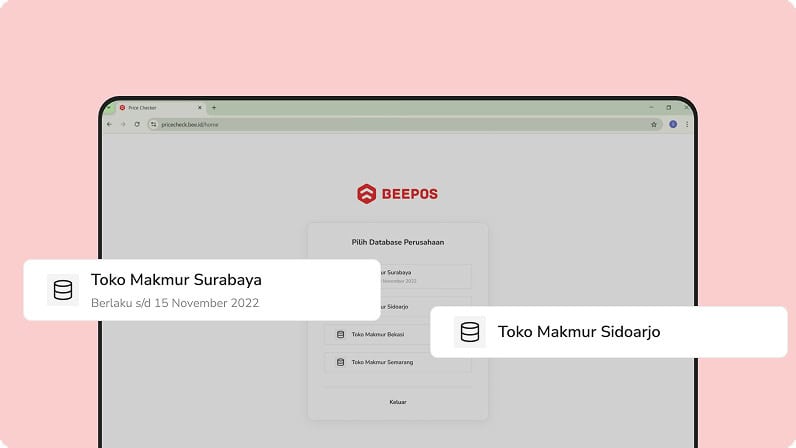 Price Cheker Akses Banyak Cabang