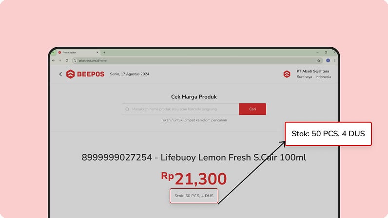 Price Cheker Stok Realtime
