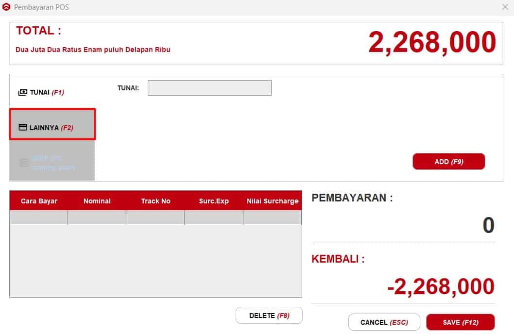 Multi Payment (Tunai dan Non Tunai) Pada Beepos Desktop 3.0