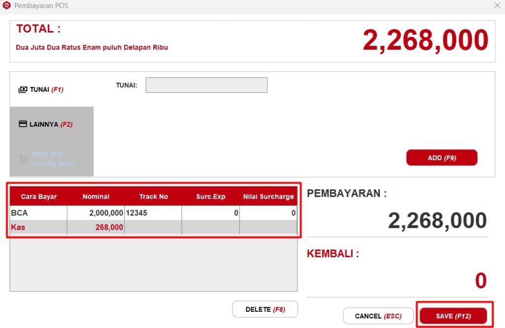 Multi Payment (Tunai dan Non Tunai) Pada Beepos Desktop 3.0
