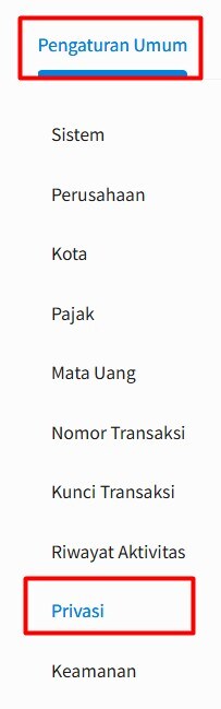 Ubah Privasi (Data Utama) Beecloud 3.0