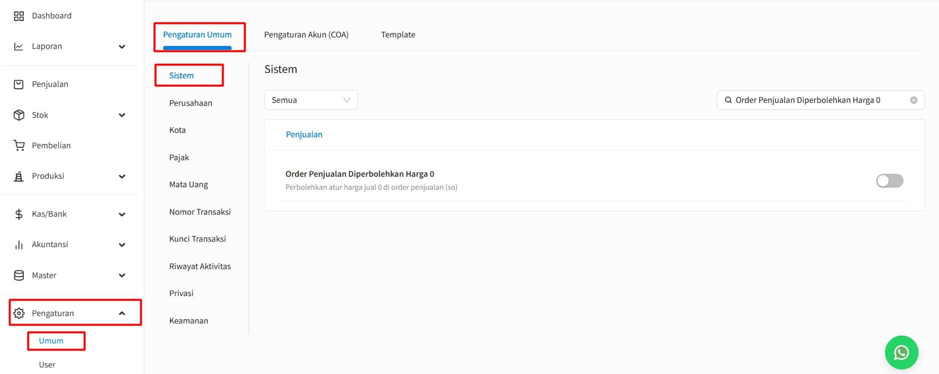 Setting Order Penjualan (SO) Diperbolehkan Harga 0 Beecloud 3.0